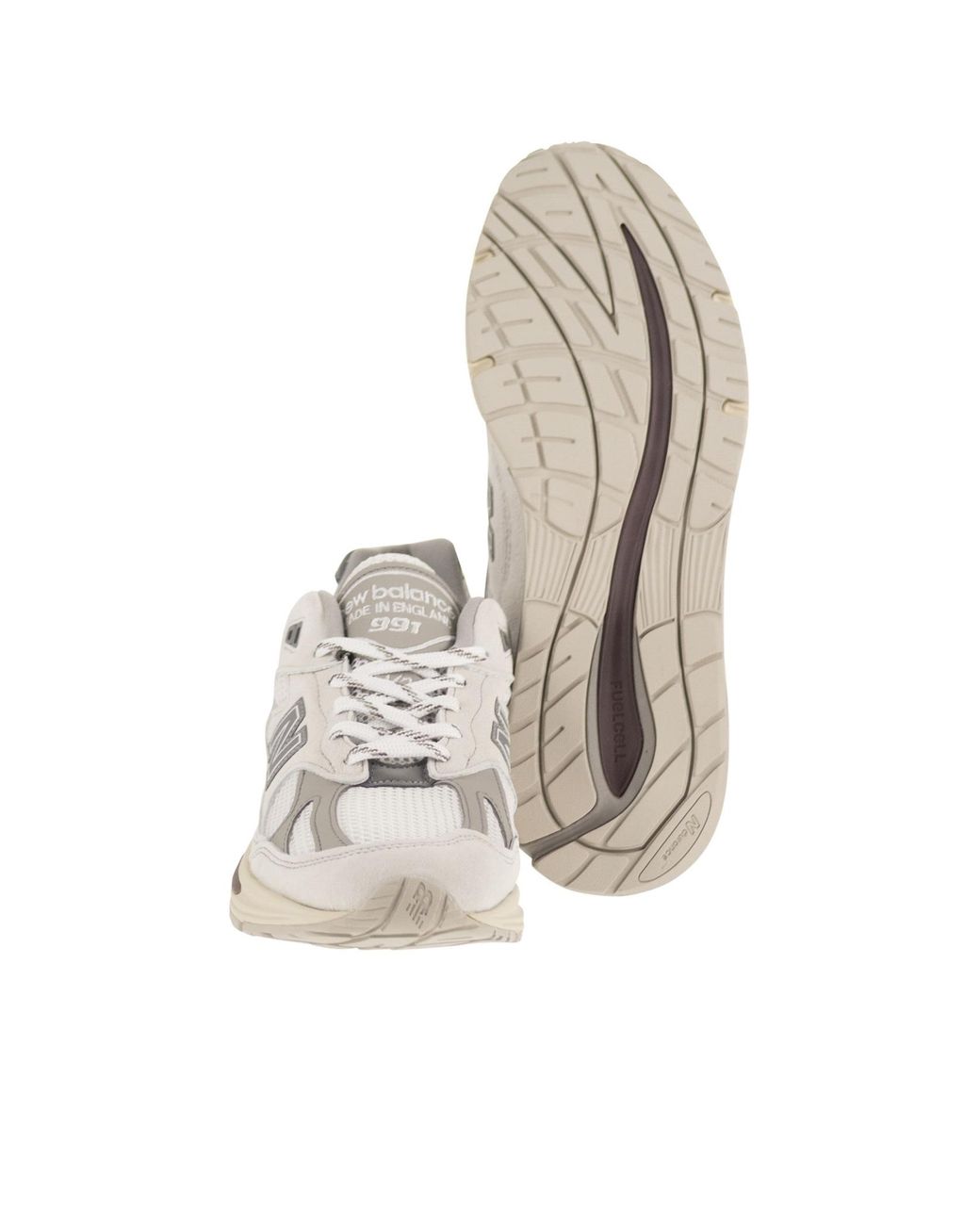 New Balance White 991V2 for men