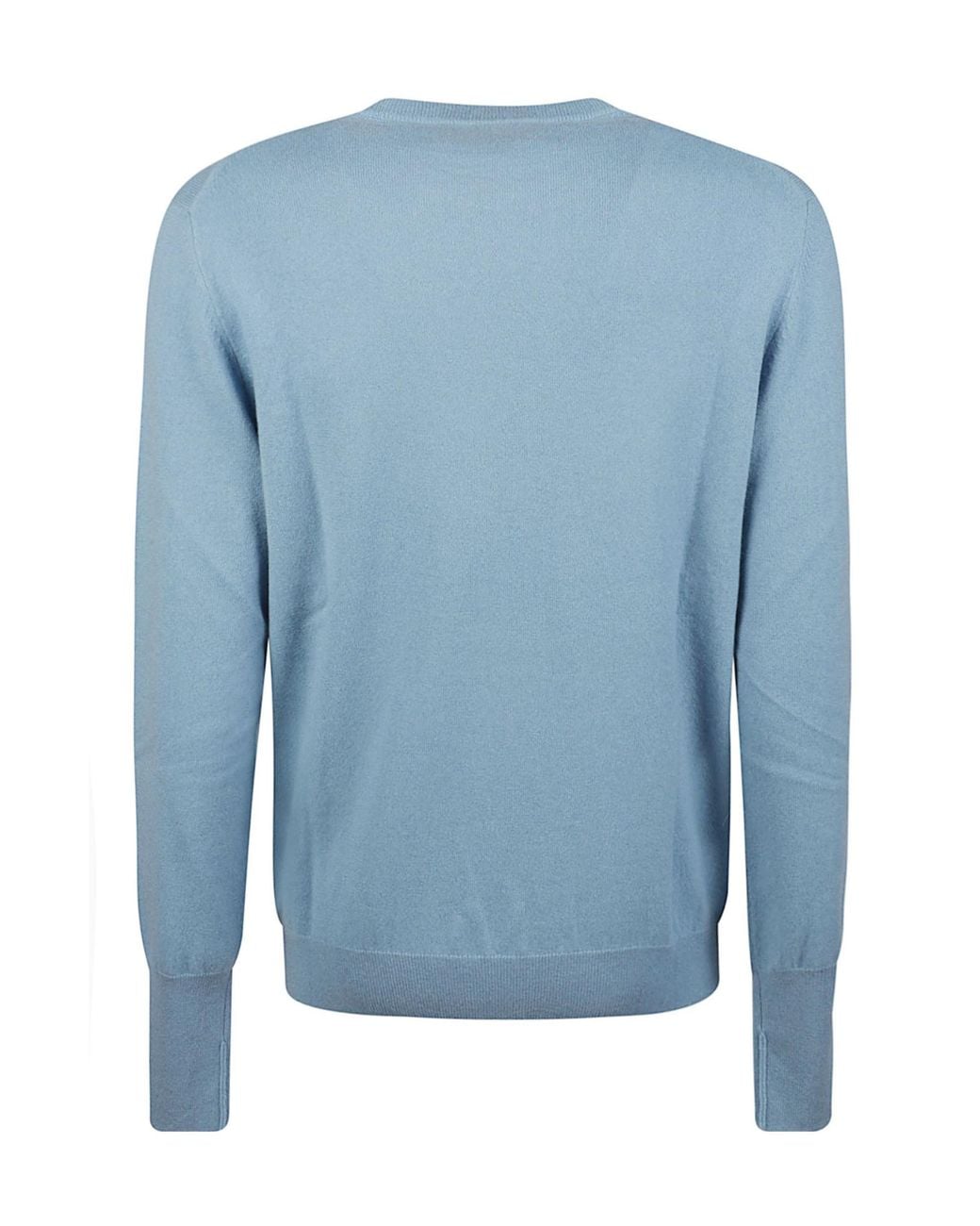 Ballantyne Blue Plain Stitch Sweater for men