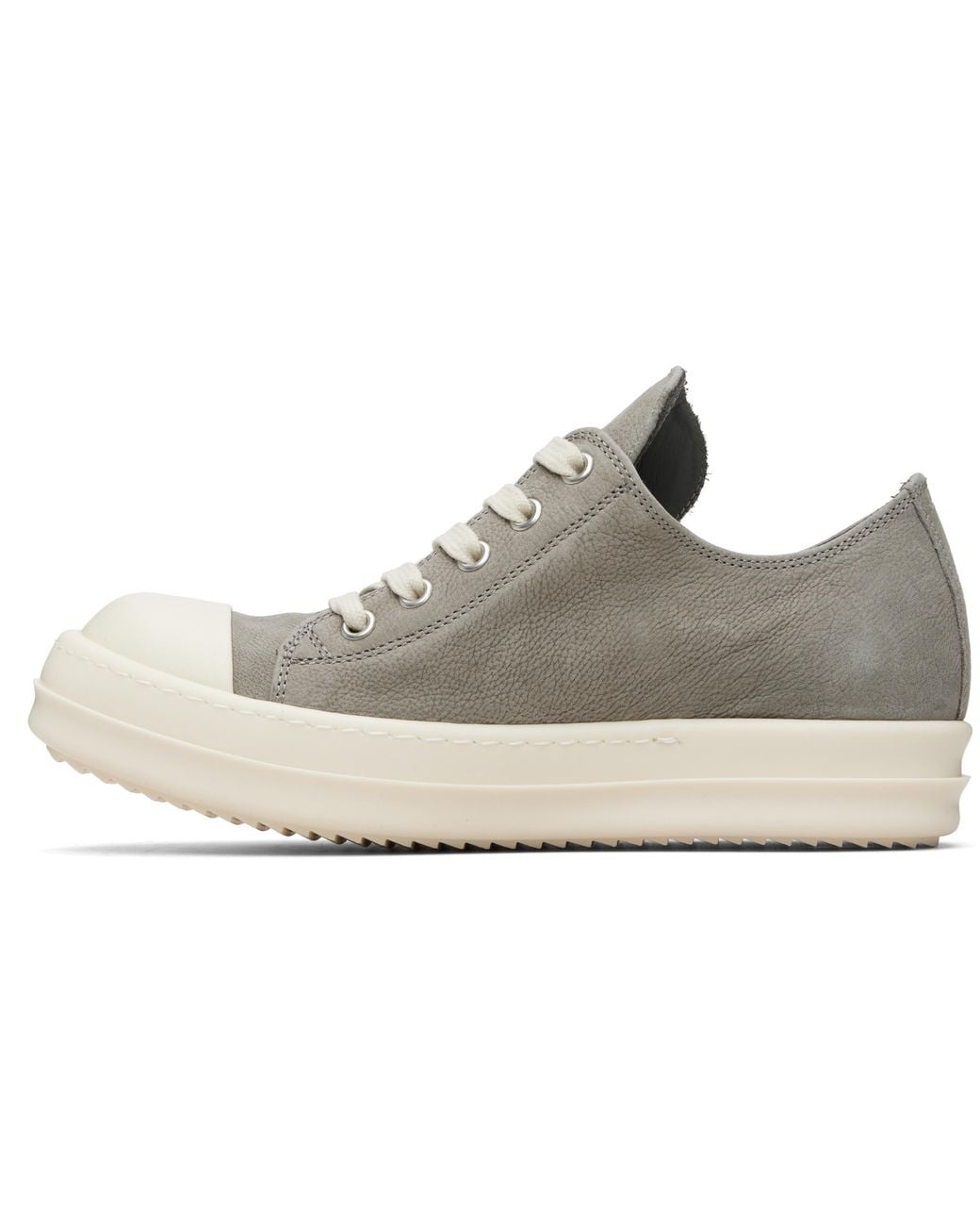 Rick Owens Gray Lace-Up Sneakers