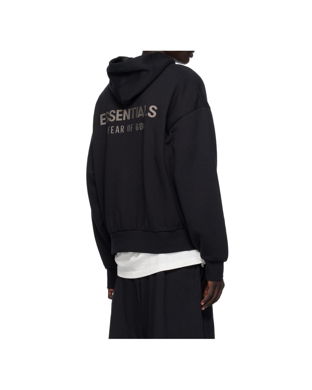 Fear Of God Black Logo Hooded Sweatshirt for men