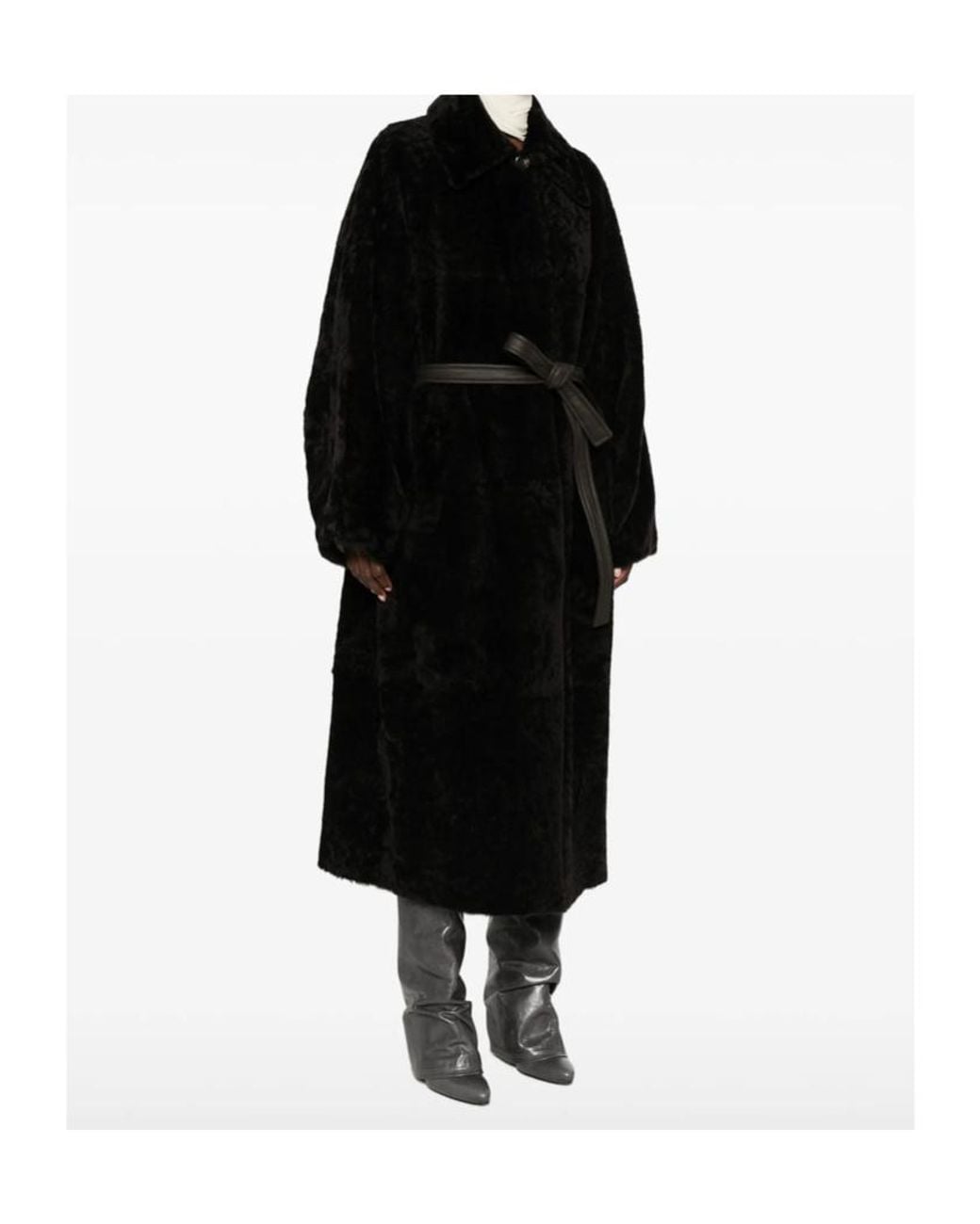 Blancha Black Long-Sleeved Coat