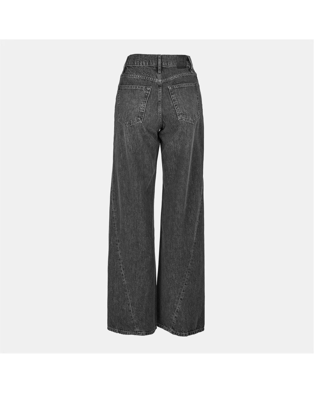 Anine Bing Gray Waistband Denim Trousers
