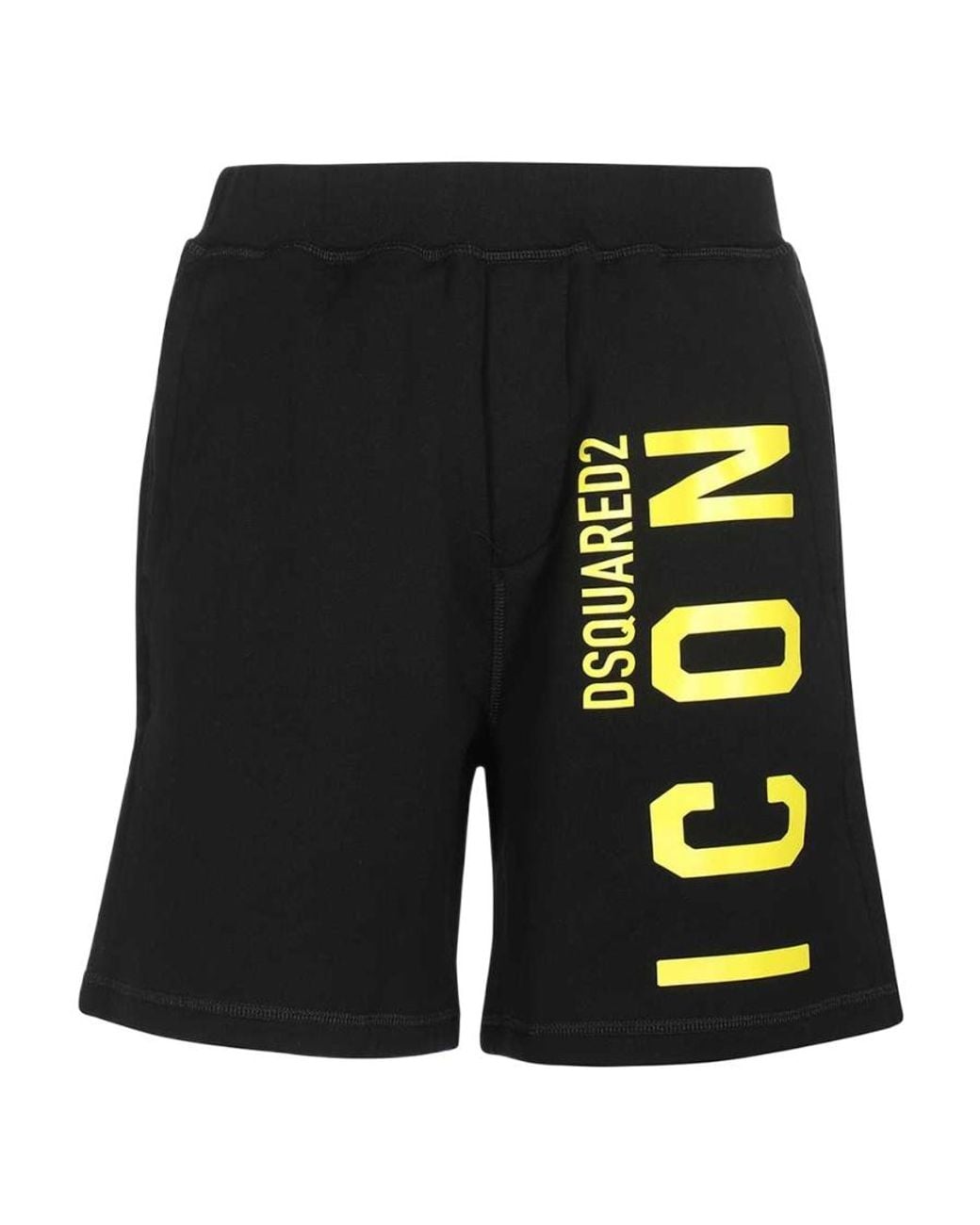 DSquared² Black Icon Logo Track Shorts for men