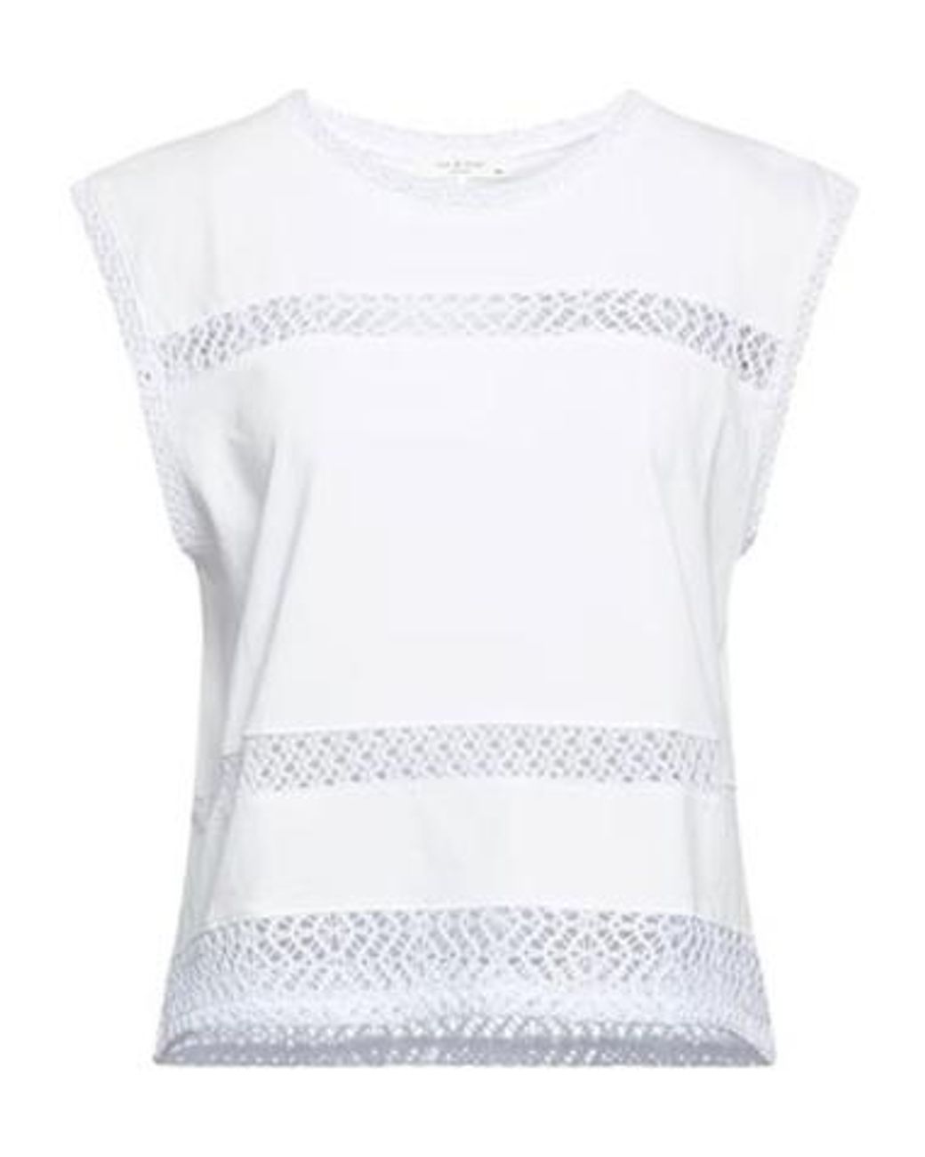 Rag & Bone White Solidcolor Knit Sleeveless Top