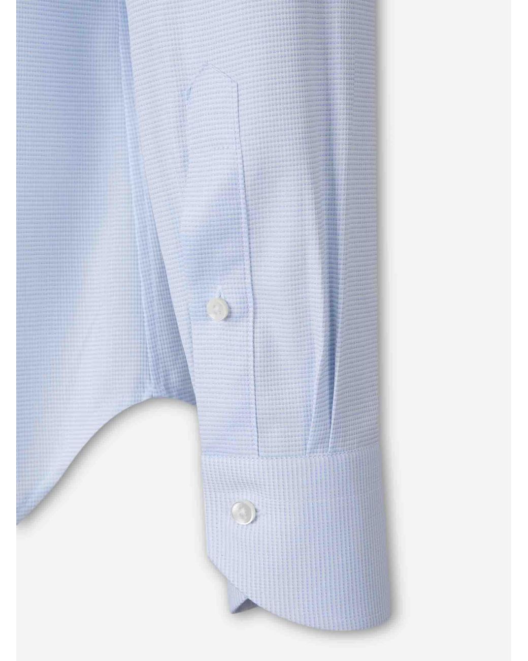 Canali Blue Regular Fit Micro Print Shirt for men