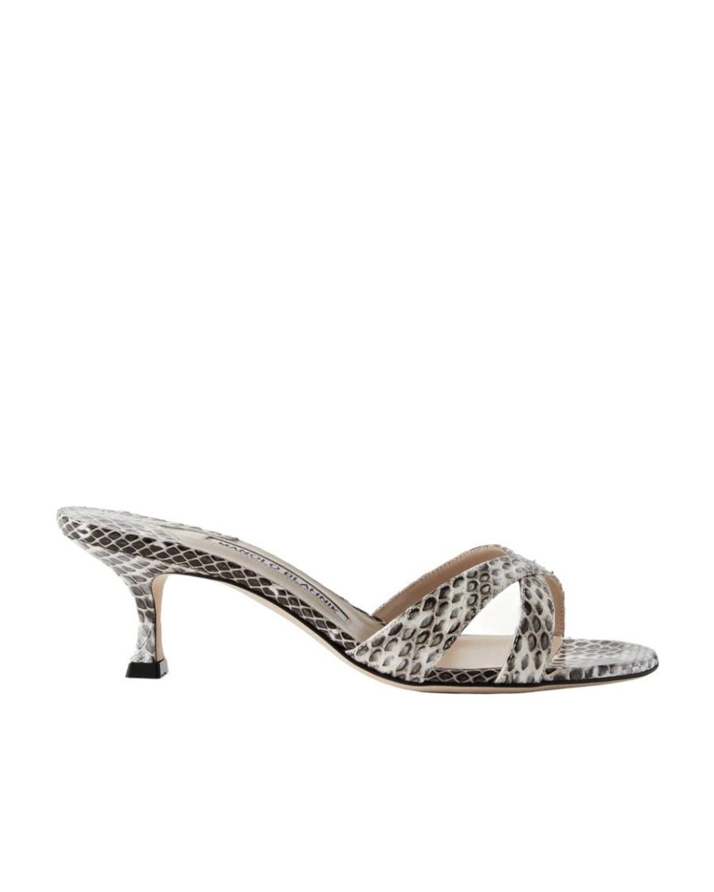 Manolo Blahnik White Callamu High-Heeled Sandals