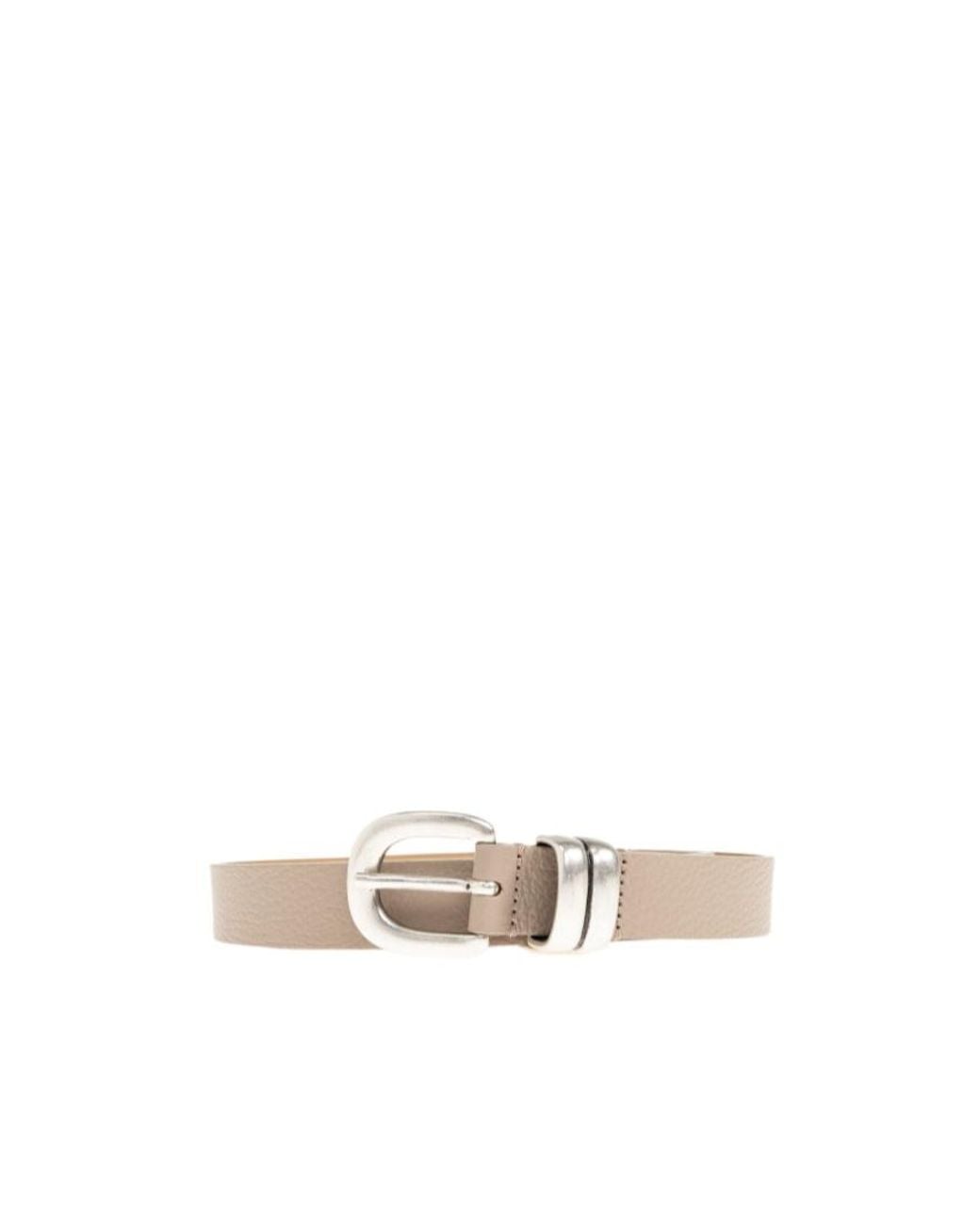 By Malene Birger White Zoilo Buckle Leather Belt