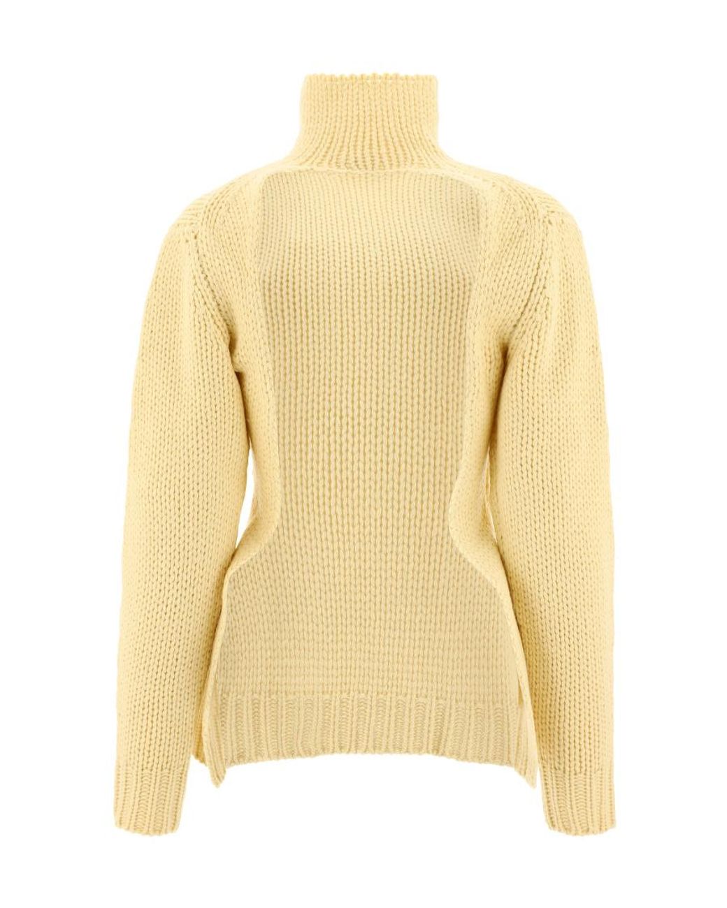 Jil Sander Yellow Discovery Back Turtleneck Knitted Jumper