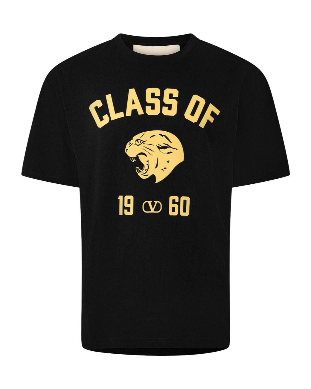 Valentino Black Crew Neck Printed T-Shirt for men