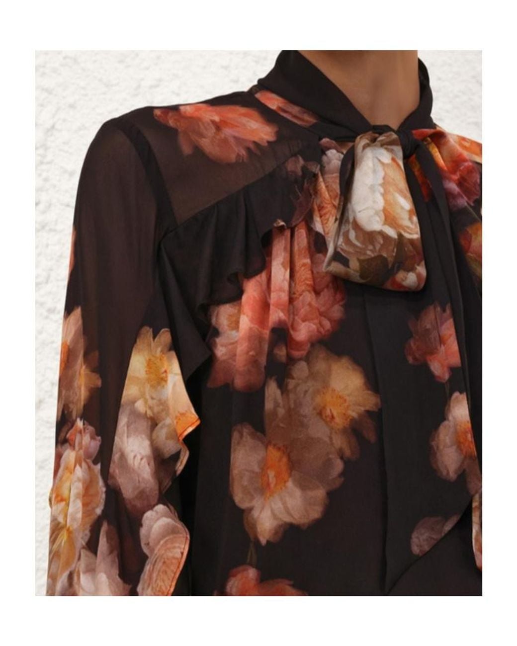 Zimmermann Black Hypnotic Flutter Blouse