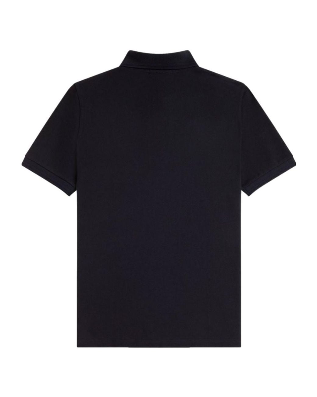 Fred Perry Black Logo Piqué Polo Shirt for men