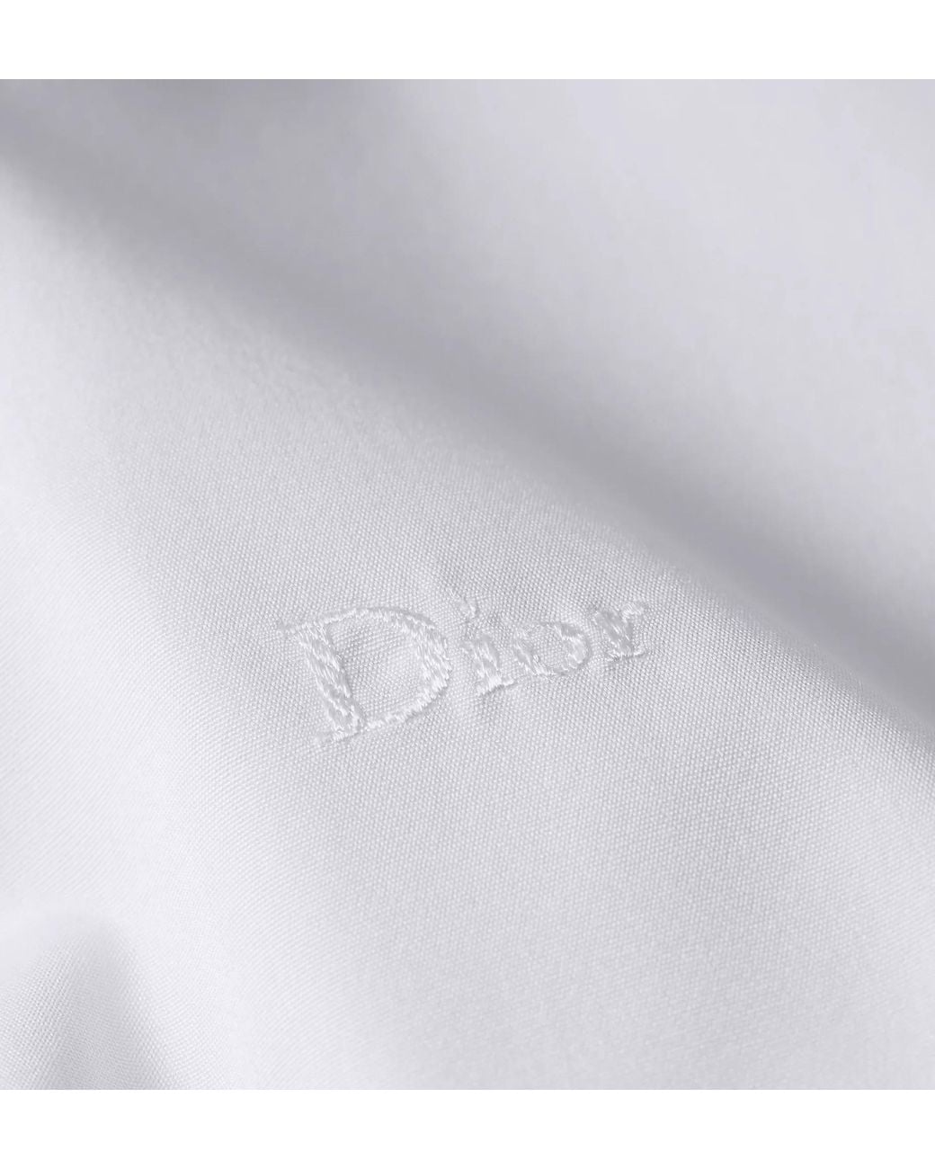 Dior White Iviera Tied Cropped Blouse