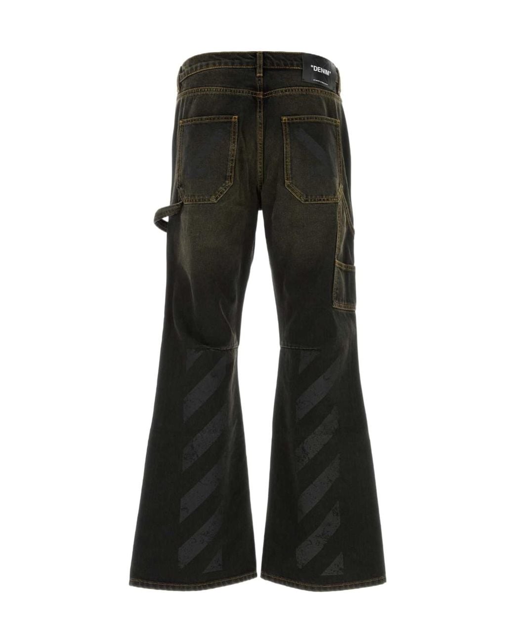Off-White c/o Virgil Abloh Black Belt-Loop Jeans for men