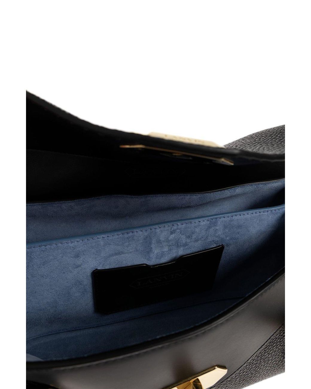 Lanvin Black Logo Detailed Tote Bag