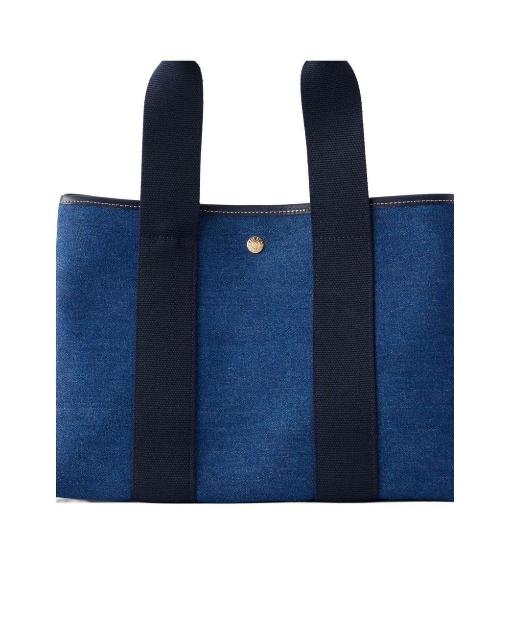 Rue de Verneuil Blue Denim Canvas Tote Bag
