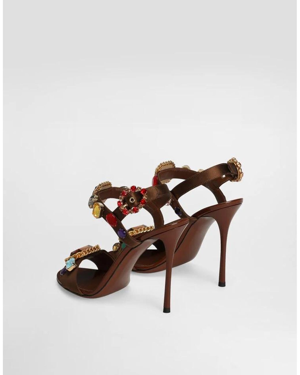 Dolce & Gabbana Brown Keira 2.0 Heeled Sandals