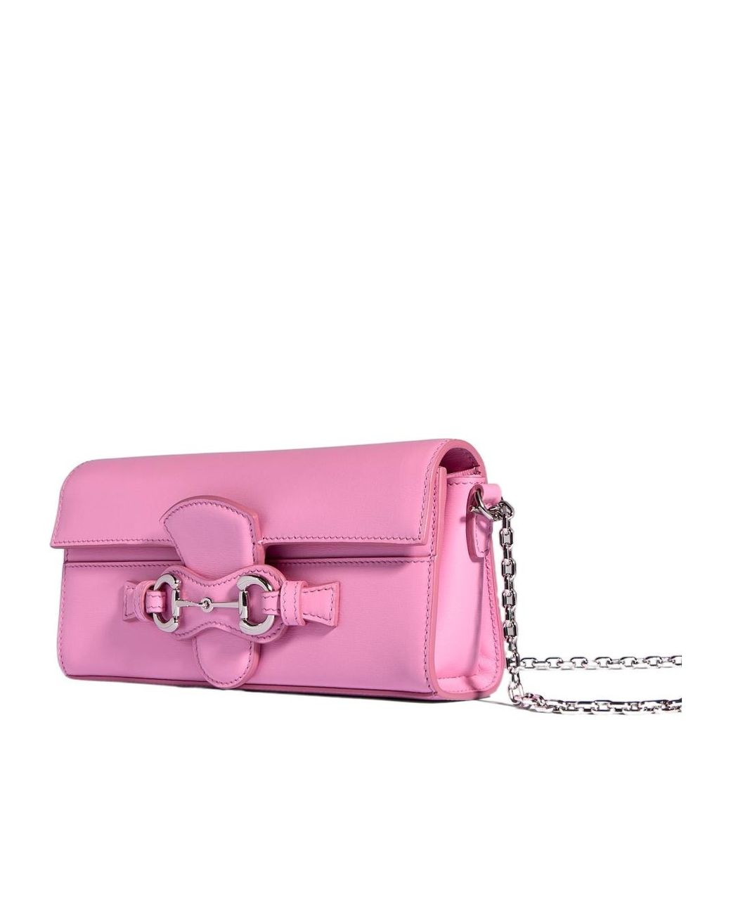 Gucci Pink Wallet On Chain With Horsebit