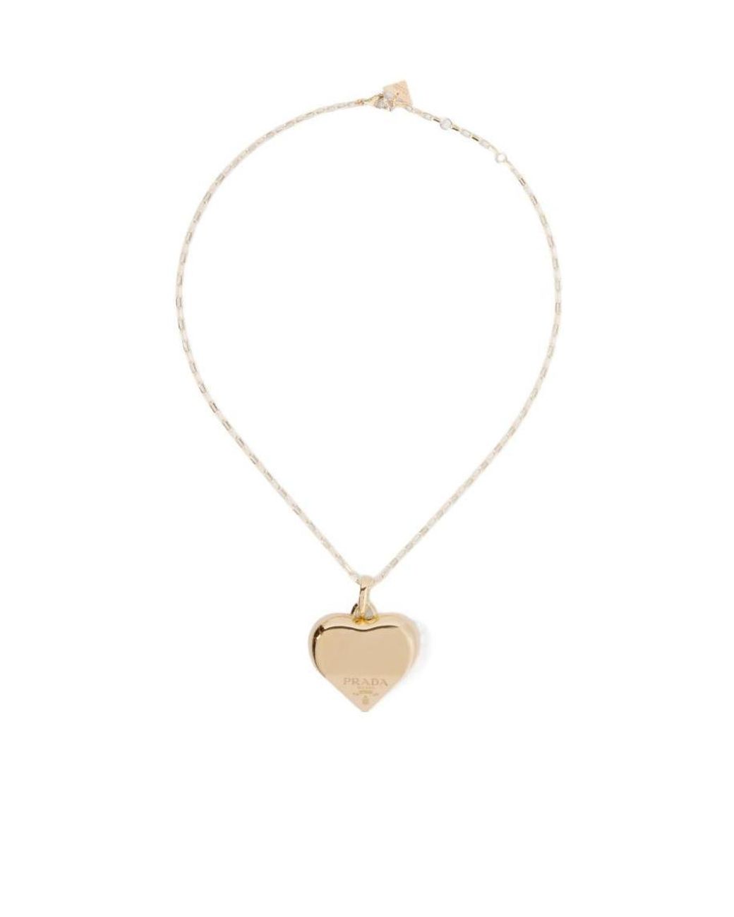 Prada White Eternal Medium Pendant Necklace