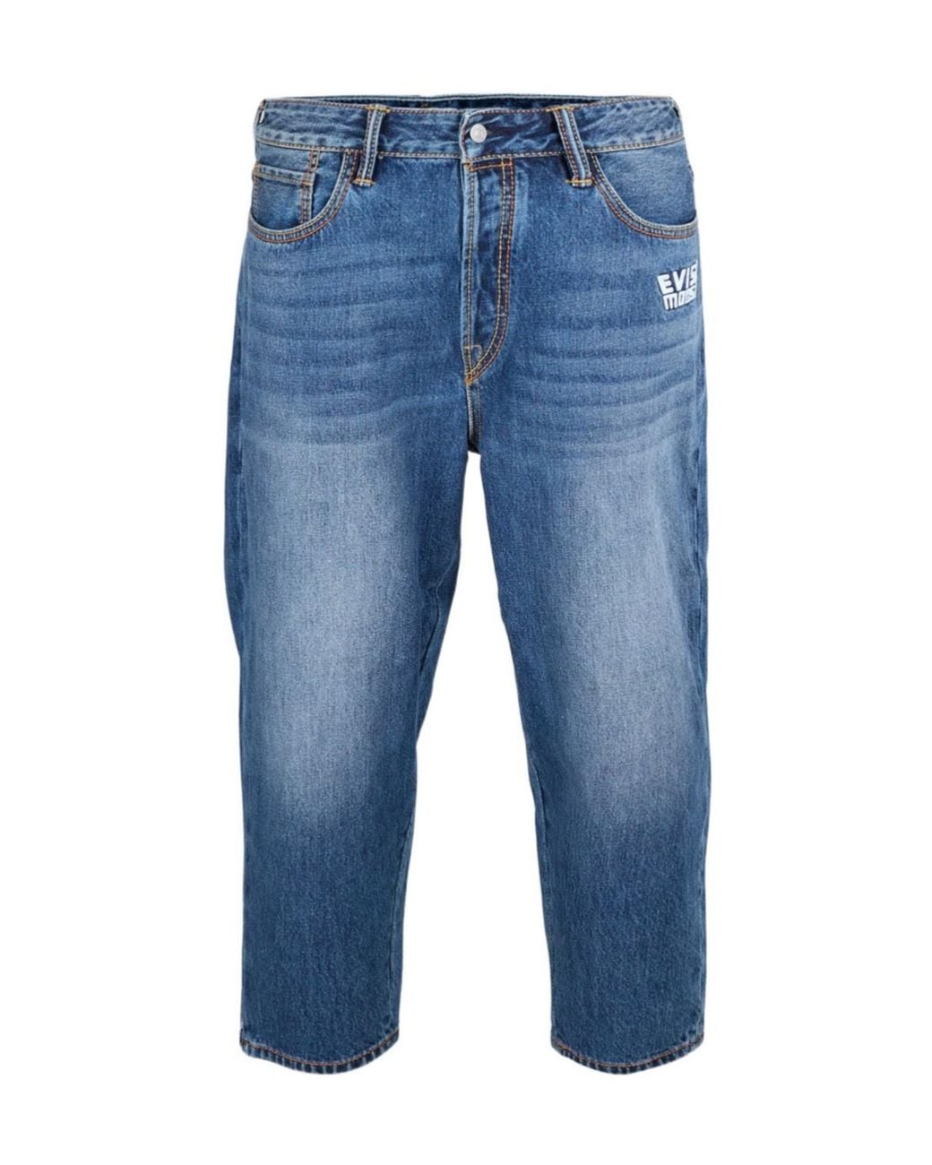 Moose Knuckles Blue X Evisu Straight Leg Jeans for men