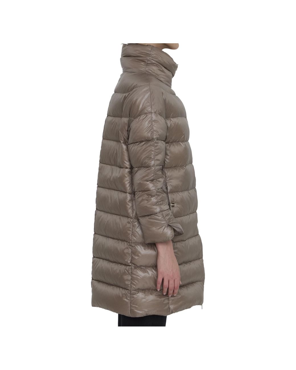Herno Brown Matilde Zip-Up Padded Coat