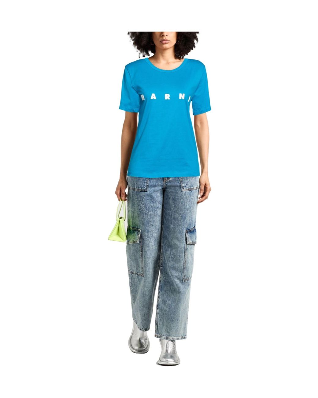 Marni Blue Crew-Neck Short-Sleeve T-Shirt