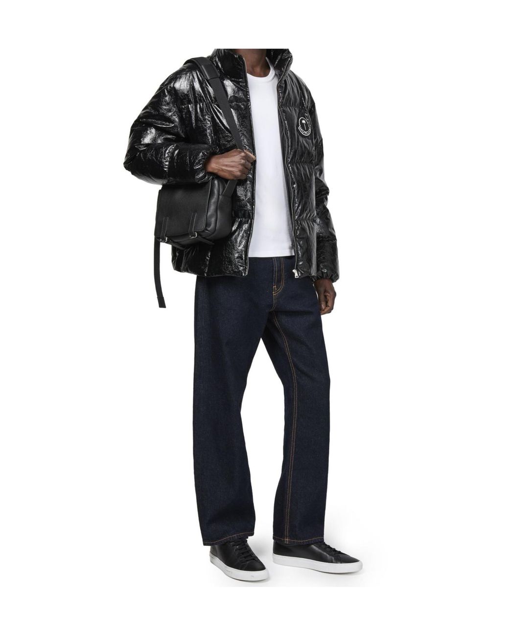 Moncler Black X Palm Angels Cotton Coat for men