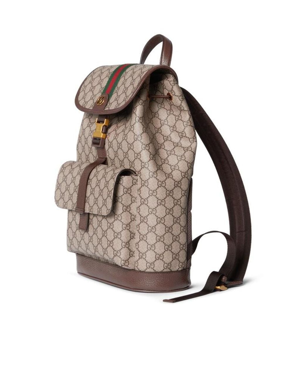 Gucci Brown Ophidia Small Backpack for men