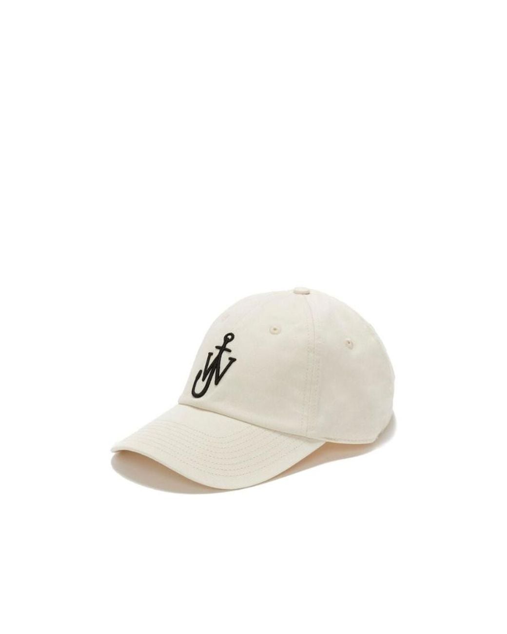 J.W. Anderson White Jw Anderson Curved Peak Logo Embroidered Baseball Cap