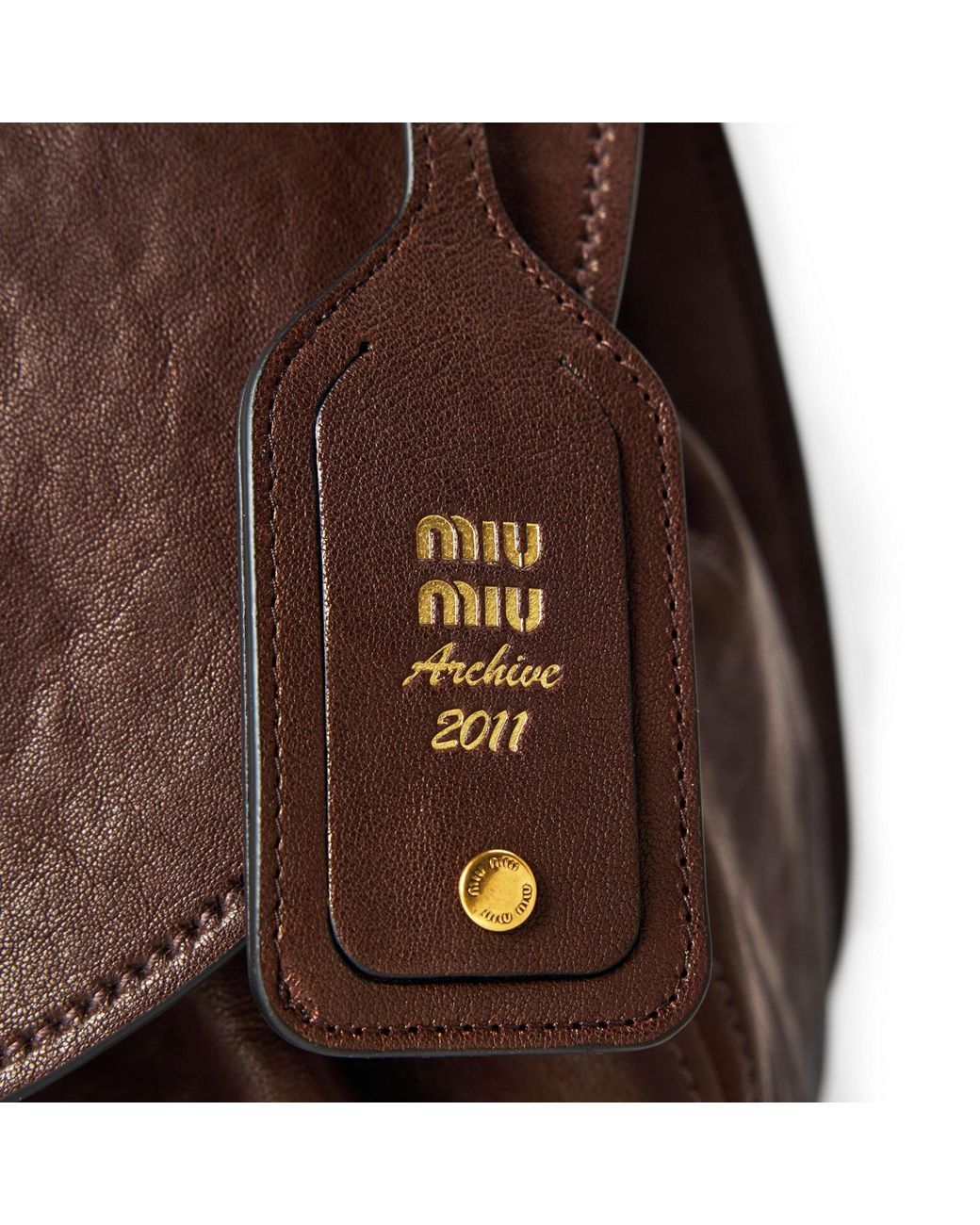 Miu Miu Darkbrown Softleather Hobo Shoulder Bag