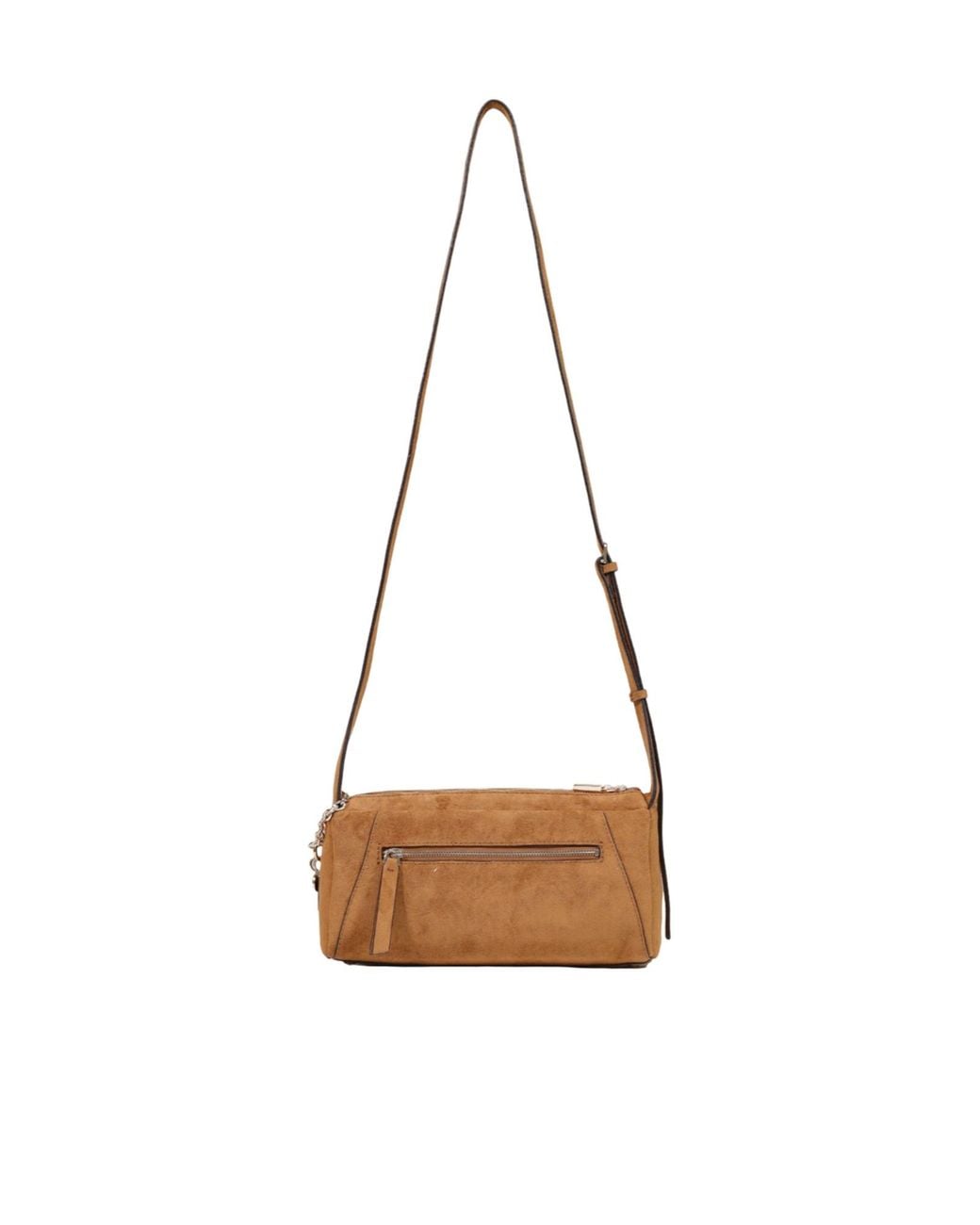 Guess White Zippered Shoulder Bag