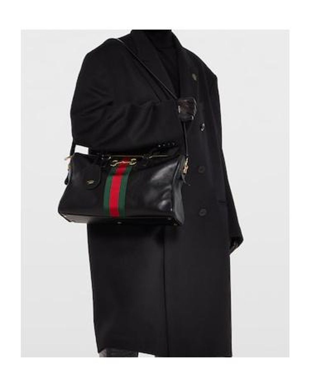 Gucci Black Borsetto Large Boston Bag