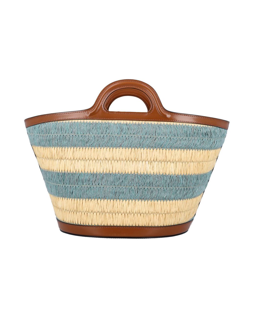 Marni Blue Logo Embroidered Tote Bag