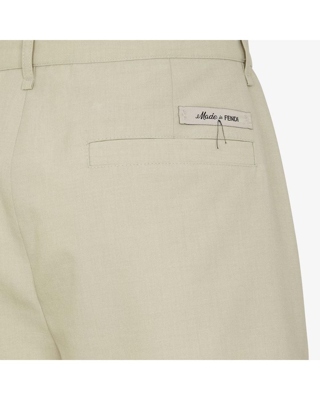 Fendi Natural Logo Patch Bermuda Shorts for men