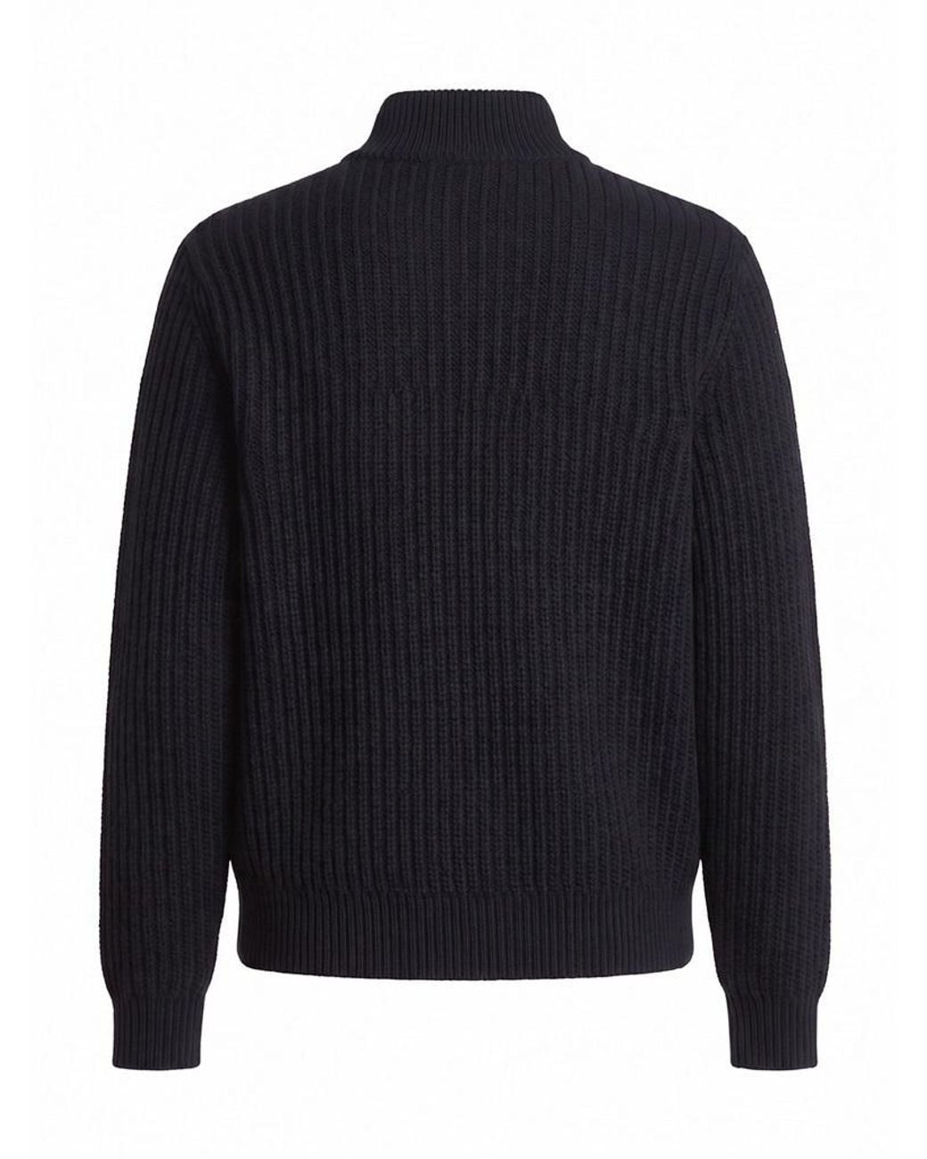 Peserico Blue Ribbed-Knit Button-Up Cardigan for men