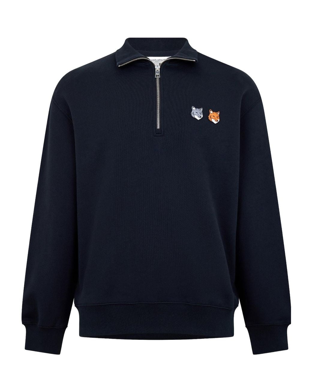 Maison Kitsuné Blue Doublefox Graphic Hoodie for men