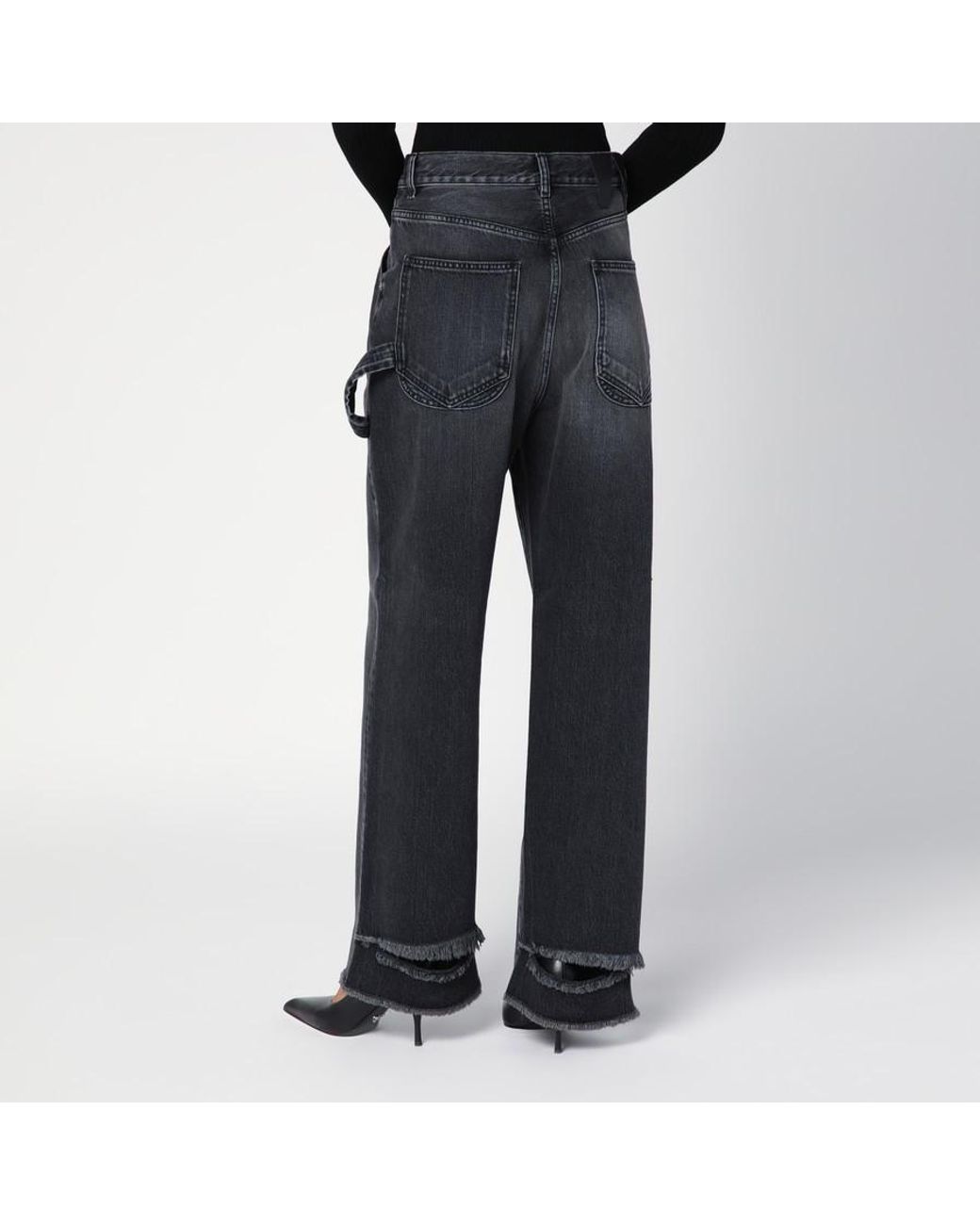 DARKPARK Black Belt Ring Washed Jeans