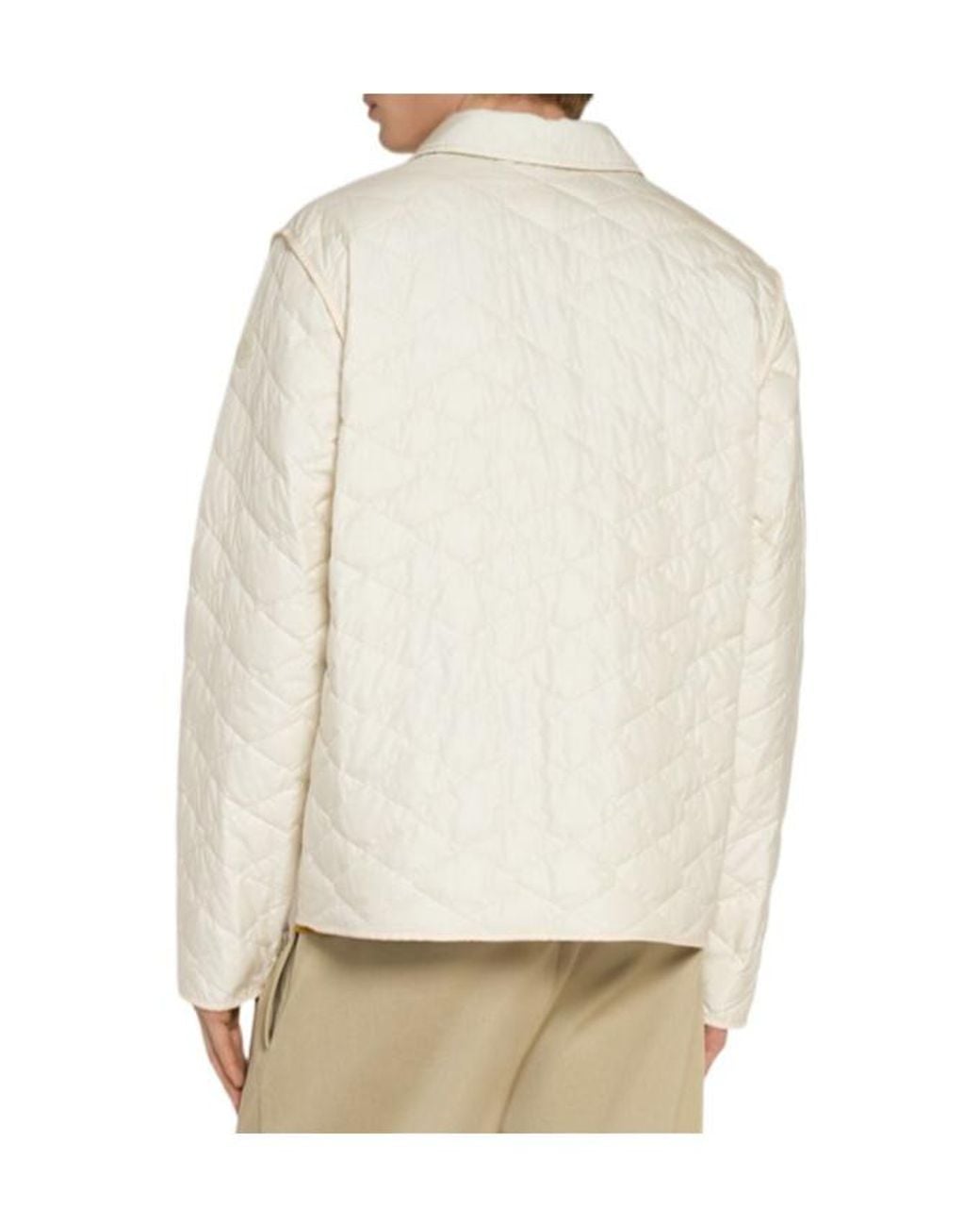 Moncler White Kastos Quilted Nylon Down Shirt Jacket for men