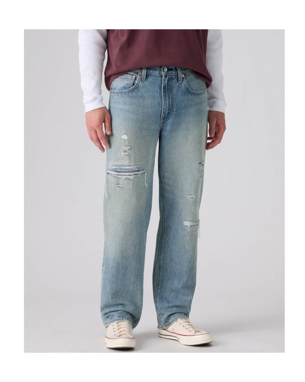 Levi's Blue 568 Loose Straight Jeans for men