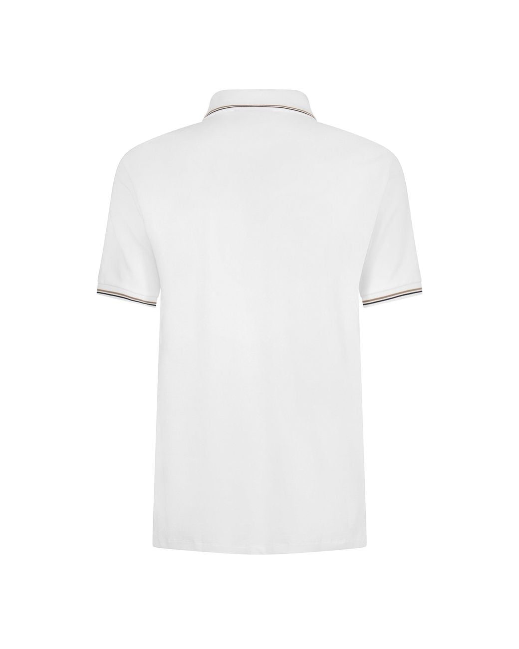 Emporio Armani White Shortsleeve Lapel Shirt for men