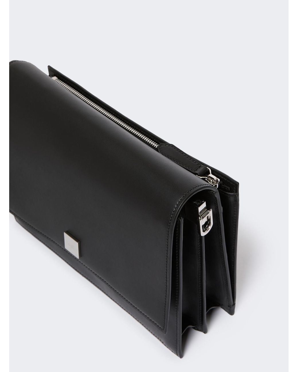 Max Mara Black Logo-Engraved Shoulder Bag