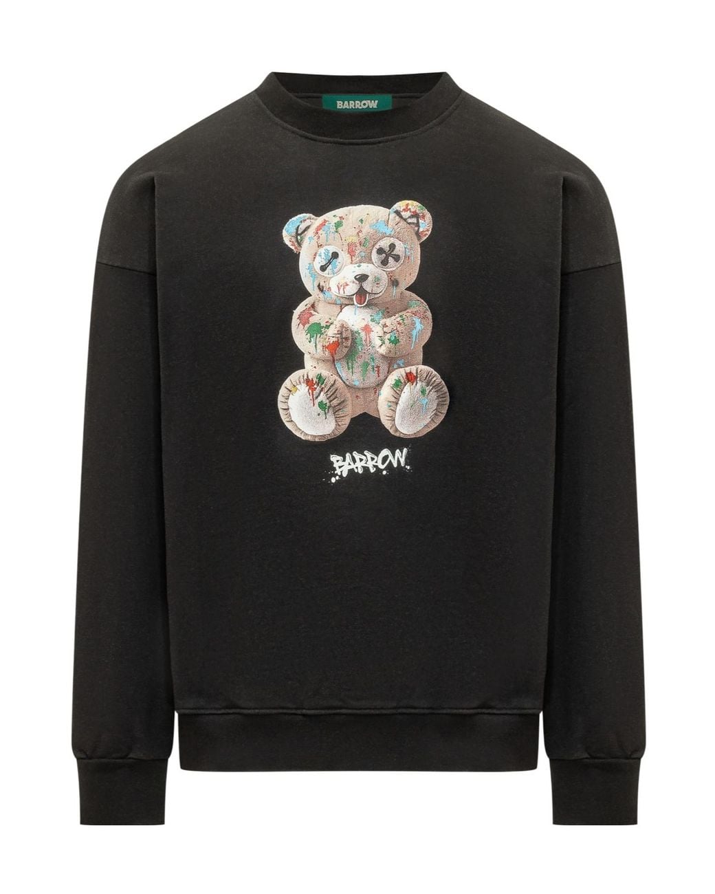 Barrow Black Graphic Bear Sweatshirt for men