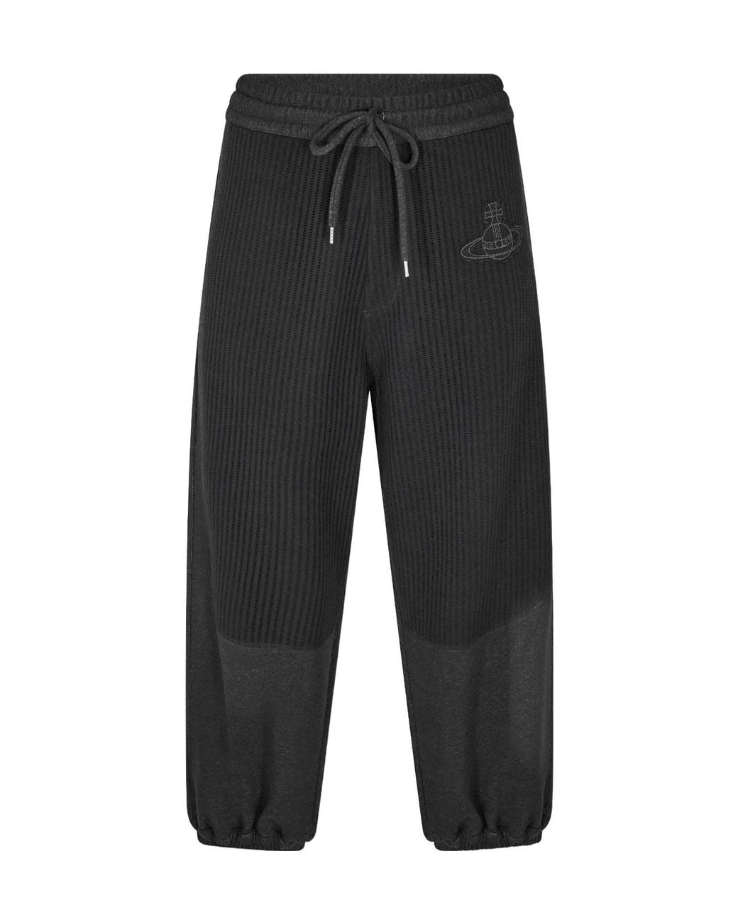 Vivienne Westwood Black Fleece-Lined Cuffed Jogger Sports Pants for men