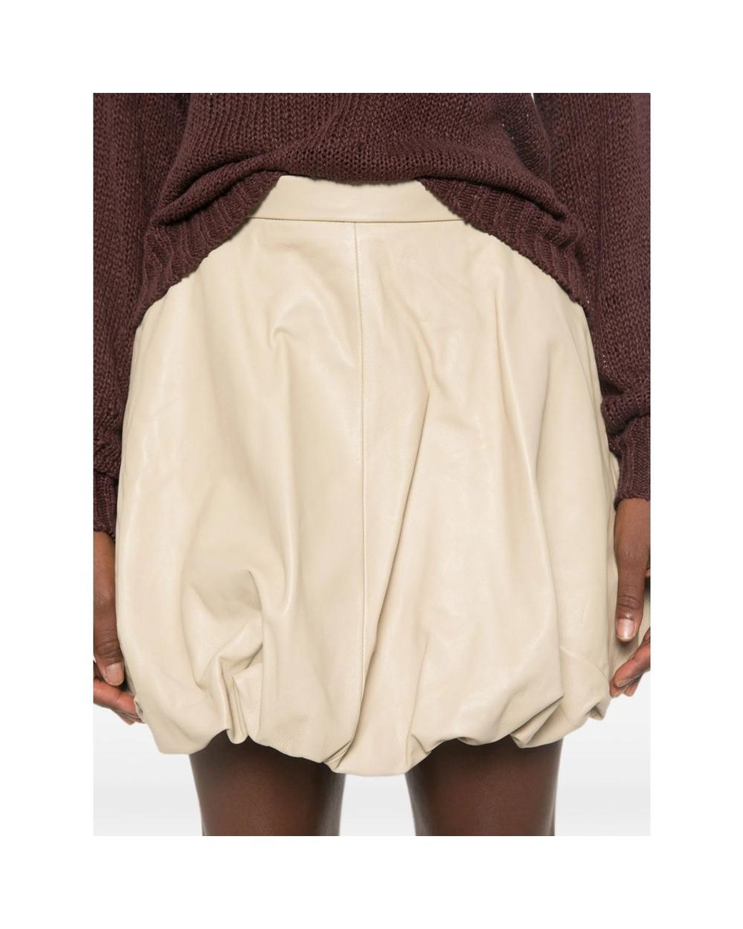 By Malene Birger Natural Zippered Skirt
