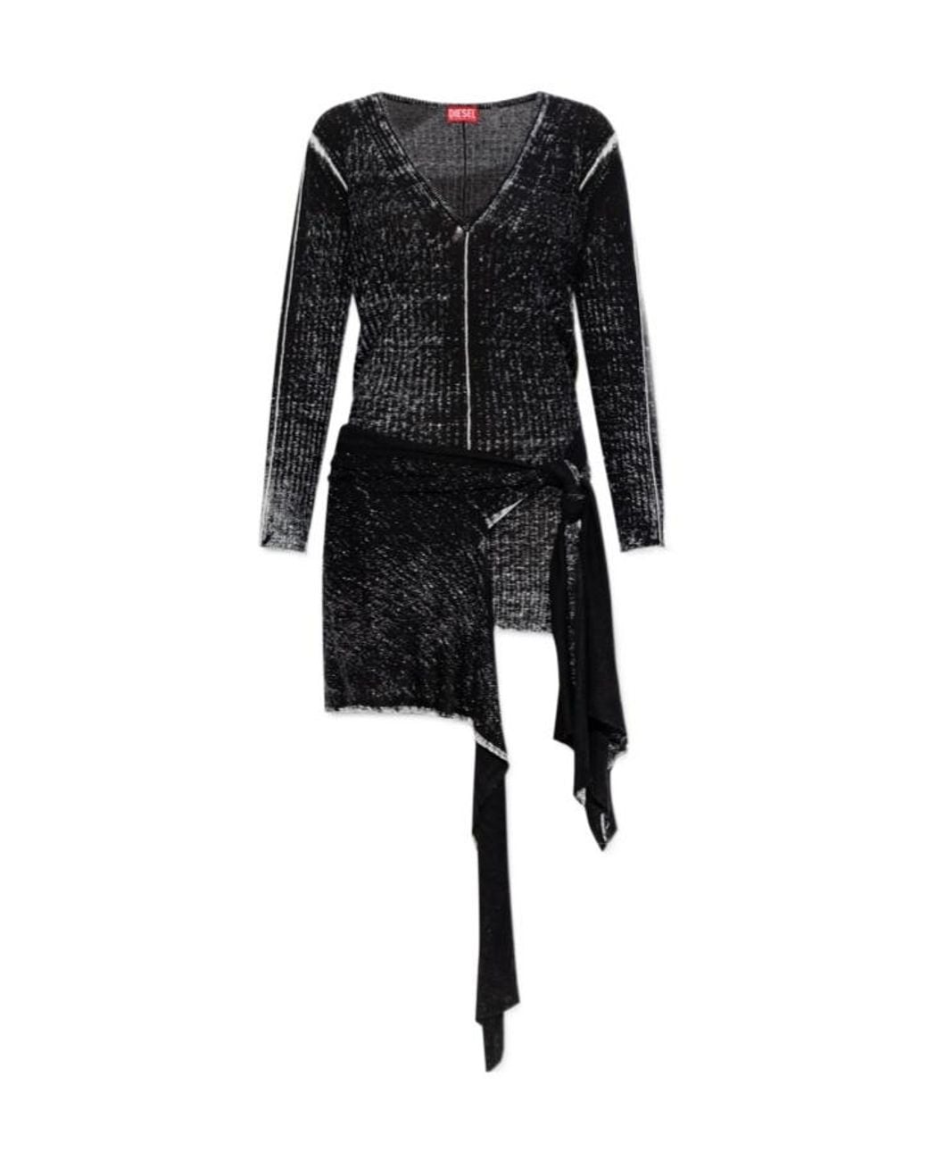 DIESEL Black M-Eganknot Knitted Dress
