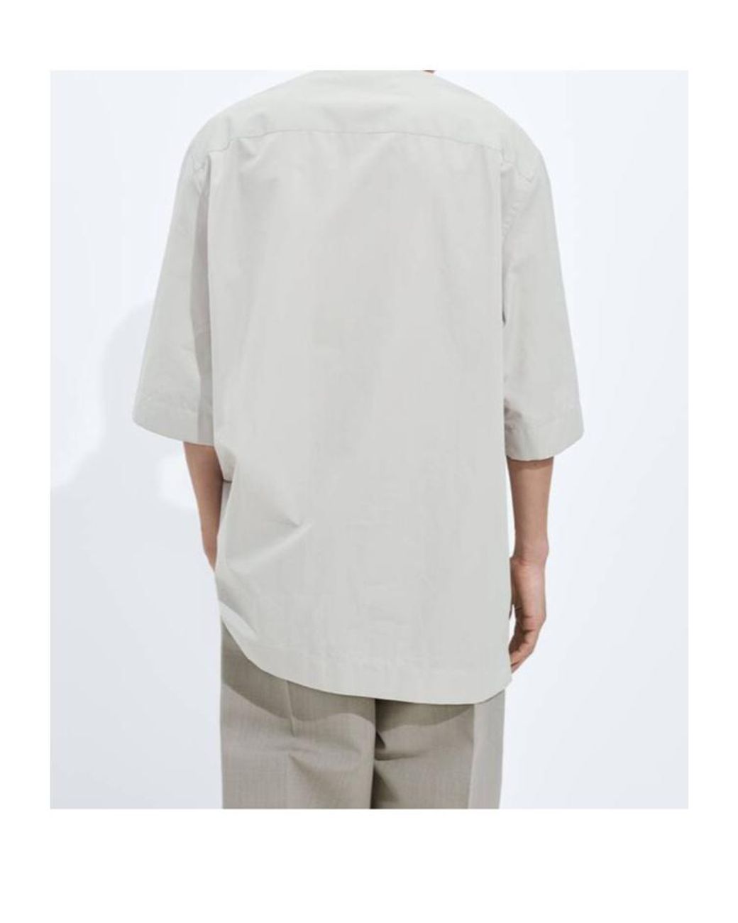 Bottega Veneta Gray Poplin Shirt for men
