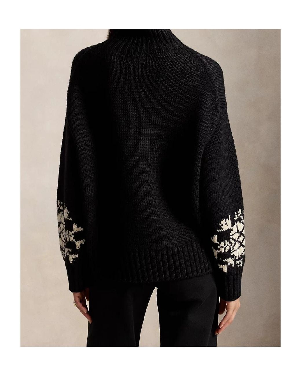 Polo Ralph Lauren Black Wool Turtleneck Sweater