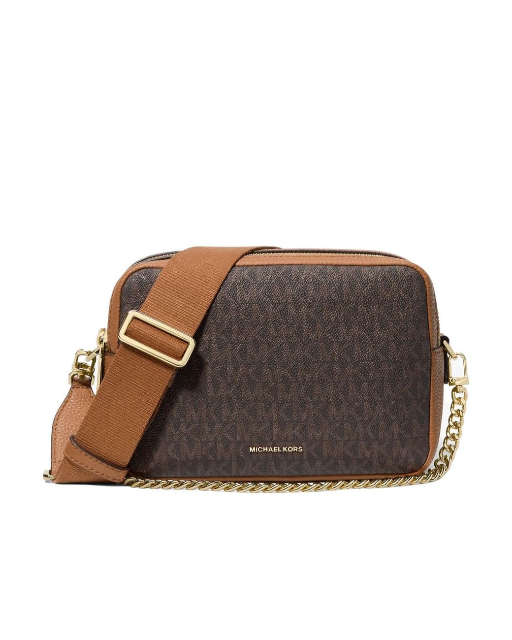 MICHAEL Michael Kors Brown Monogram Coatedcanvas Camera Bag