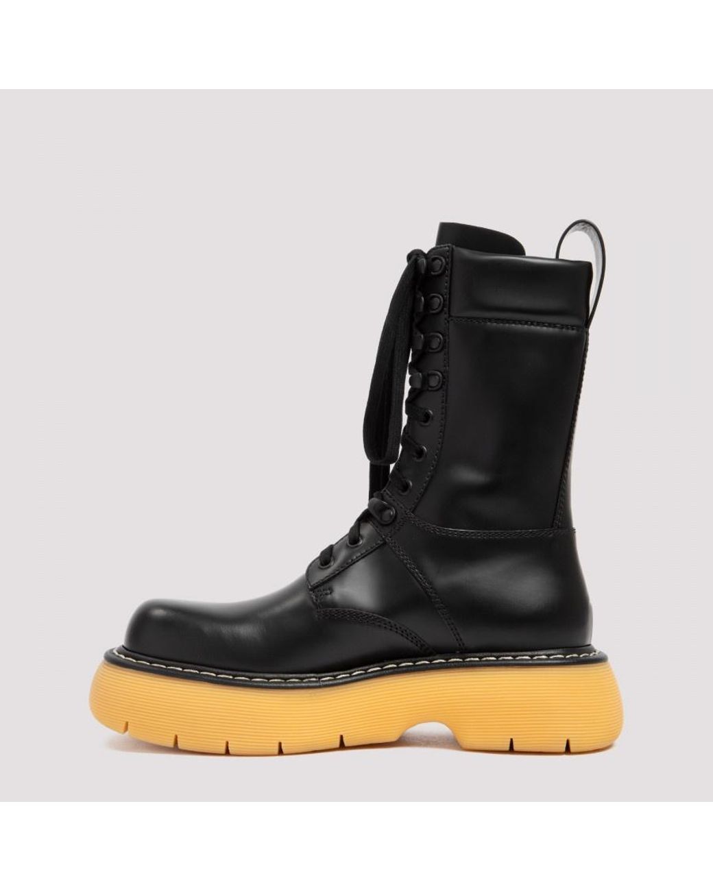 Bottega Veneta Black Chunky-Sole Ankle-Length Boots