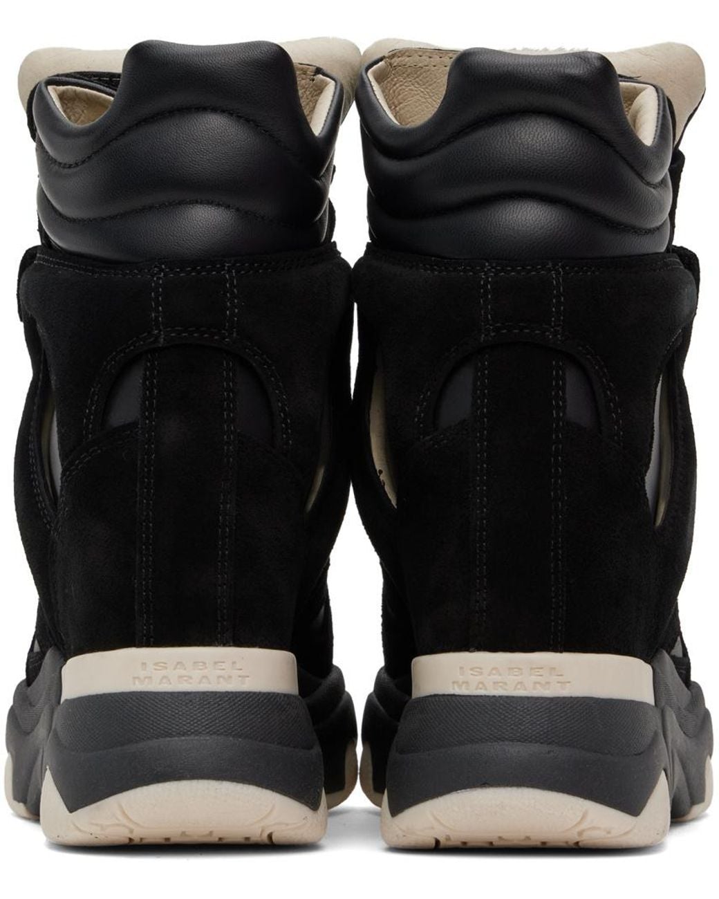 Isabel Marant Black Balskee Suede High-Top Sneakers