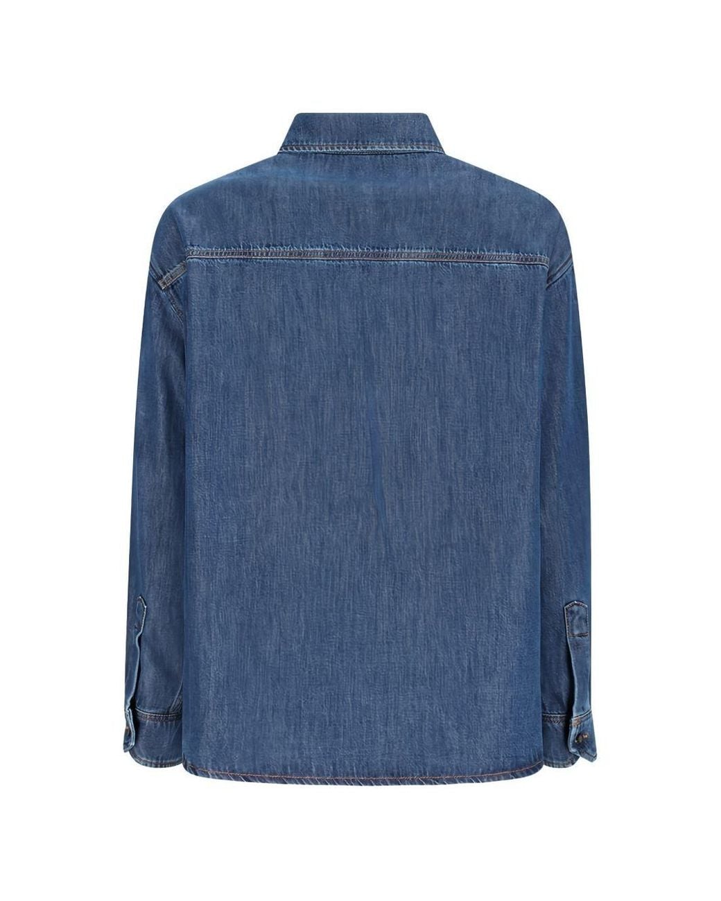 DARKPARK Blue Casual Long-Sleeved Shirt for men